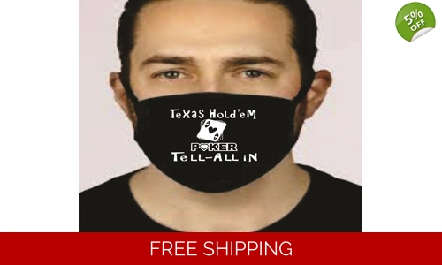 Poker Face Masks Cotton Washable Reusable Social Distancing Texas hold 'em